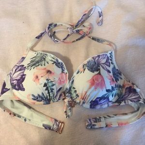 Floral bikini top